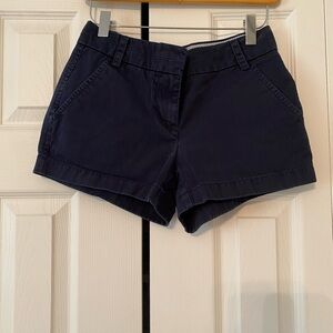 J. Crew Navy Cotton Chino Bermuda Shorts
